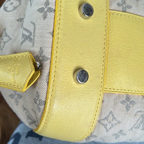 Louis Vuitton Denim taupe / yellow /olive east west bag - Picture 13 of 15